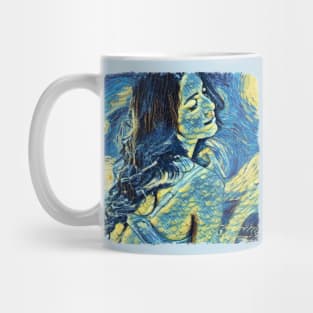 Beautiful girl Van Gogh Style Mug